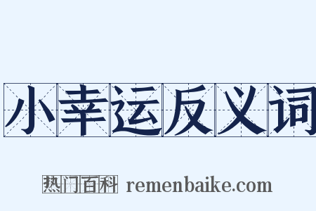 小幸运反义词是什么意思的图片